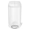 Simplehuman 10 Liter Butterfly Step Can, White Steel CW2042 - alternate 5